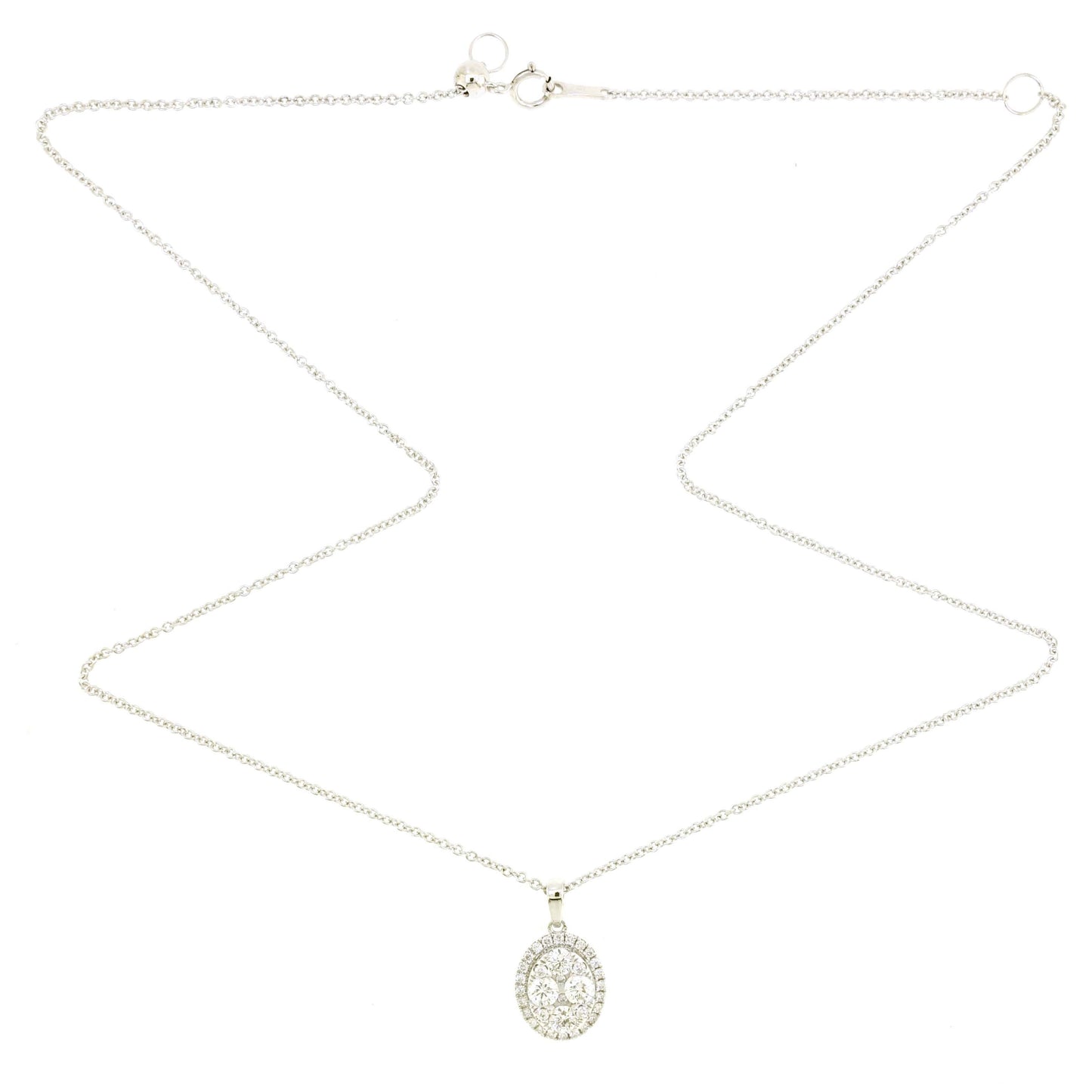 Oval Diamond Pendant