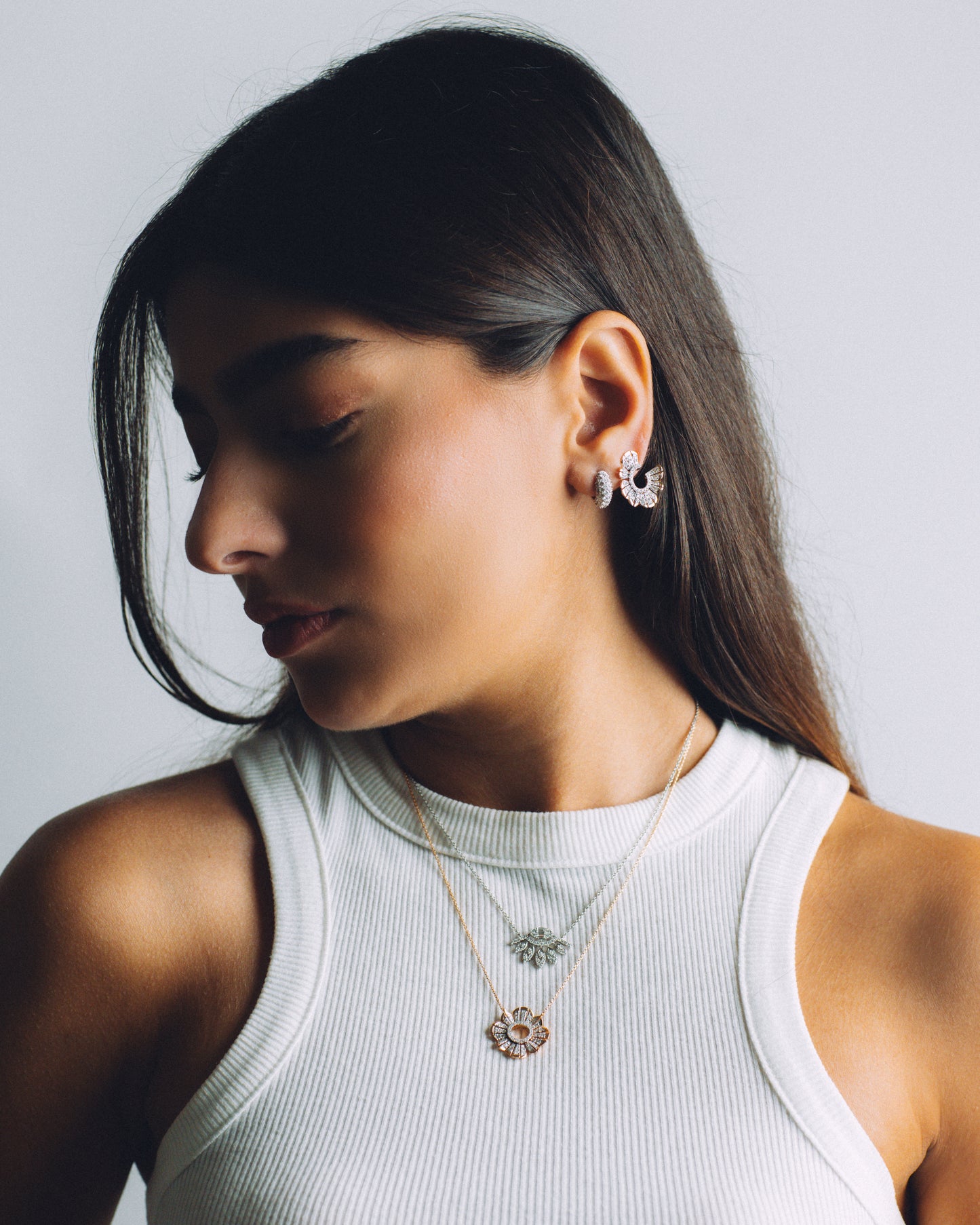 Frill Diamond Earrings