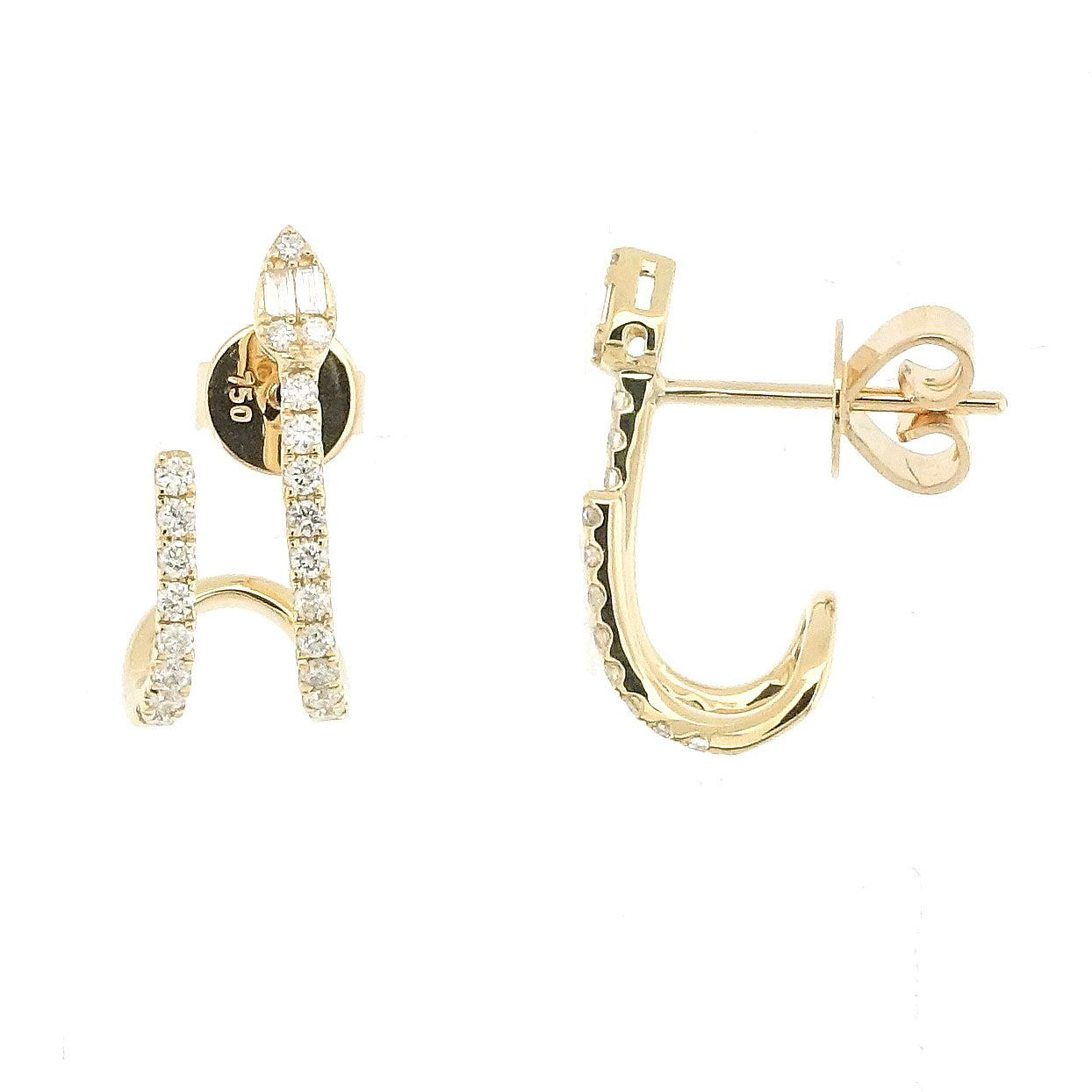 Slim Snake Diamond Earrings