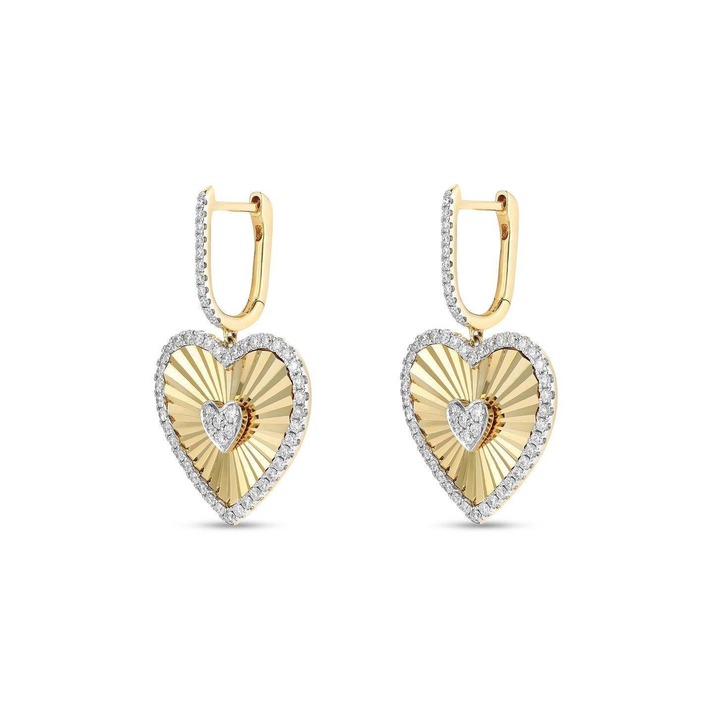 Ra Heart Diamond Earrings