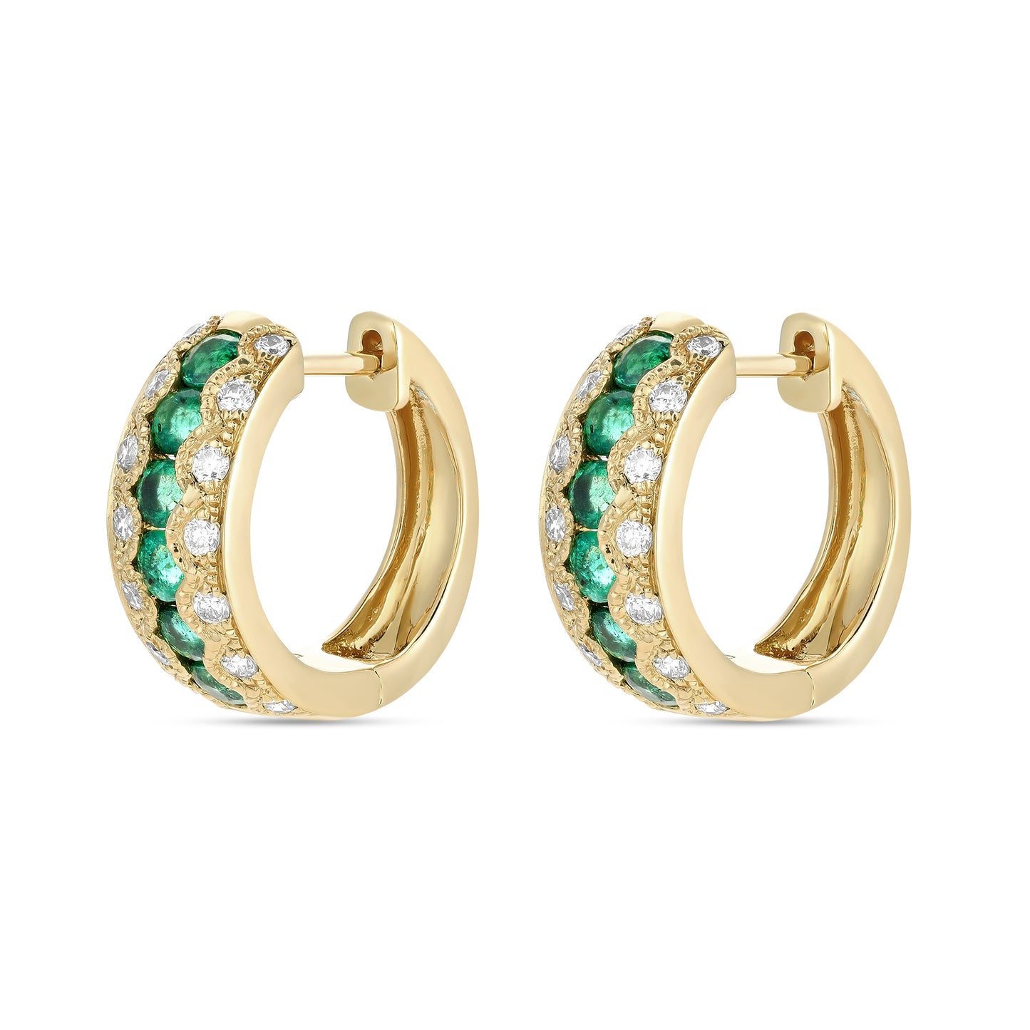 Cosmic Scallop Diamond Huggies