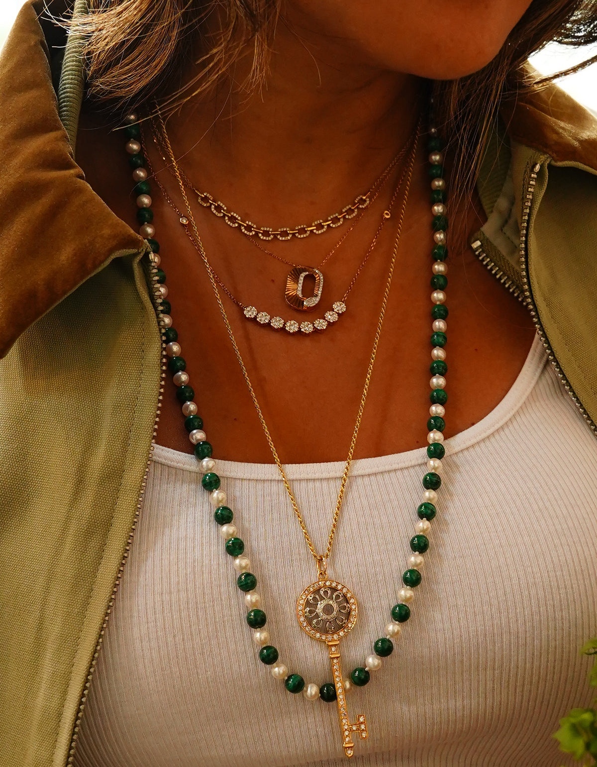 Cluster Diamond Necklace