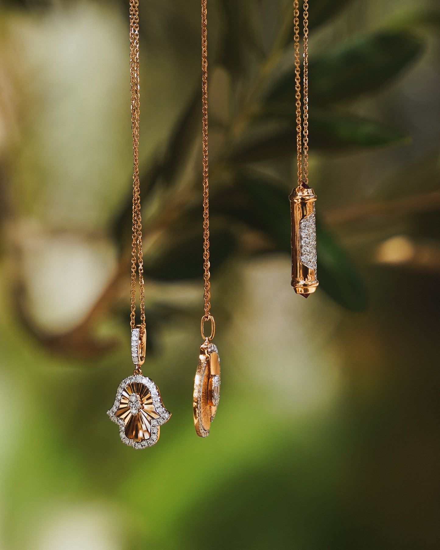 Hamsa Diamond Pendant