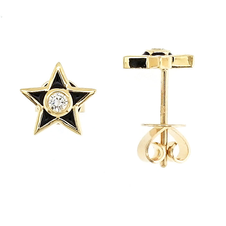 Mini Black Star Earstuds