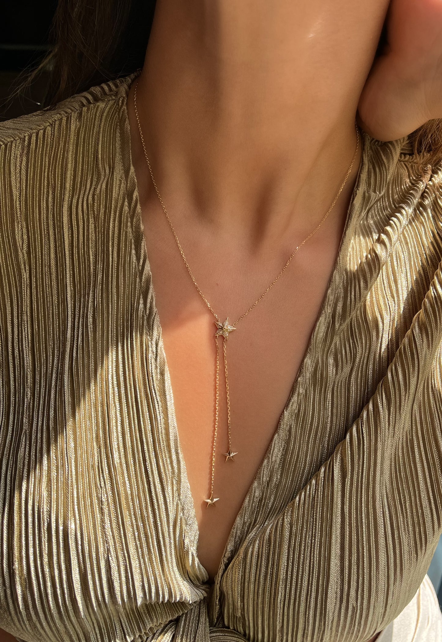 Double Star & Diamond Lariat