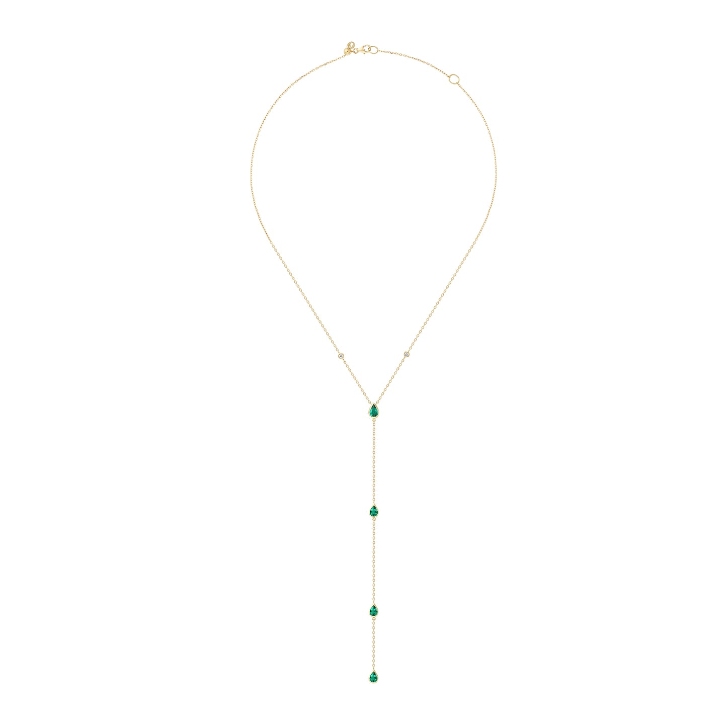 Everyday Essentials Emerald & Diamond Lariat