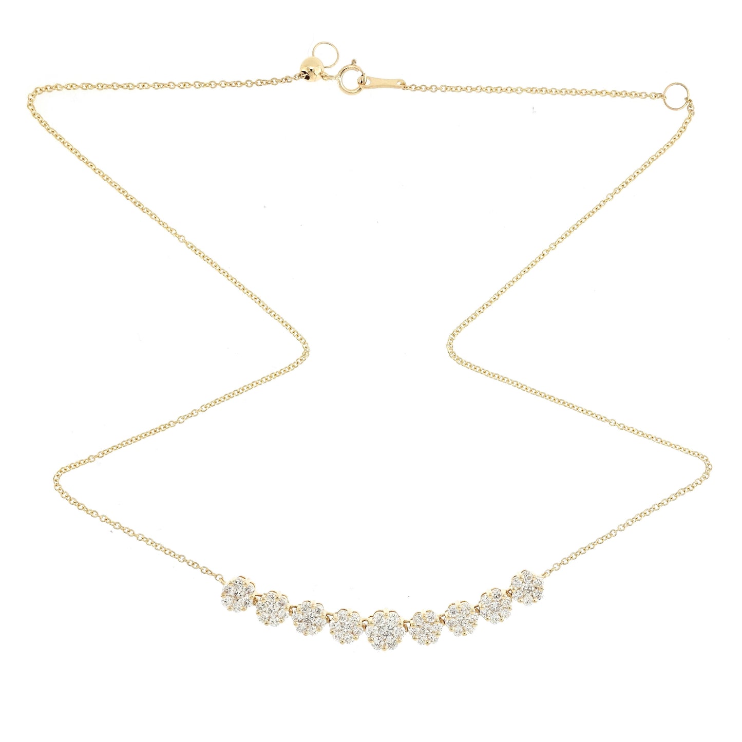 Cluster Diamond Necklace