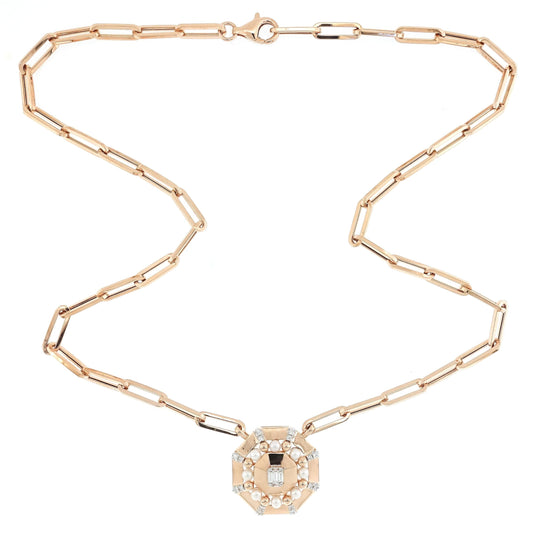 Selene Diamond & Pearl Pendant