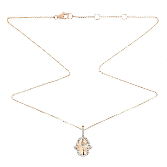 Hamsa Diamond Pendant