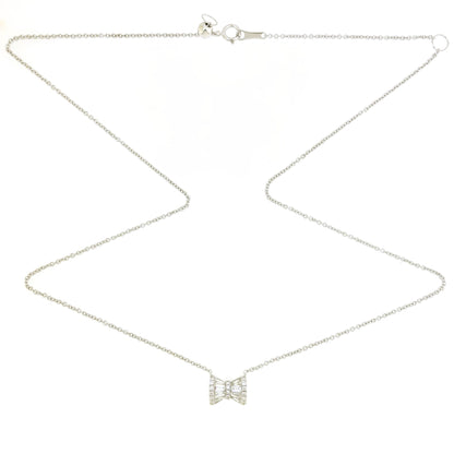 Mini Baguette Bow Necklace