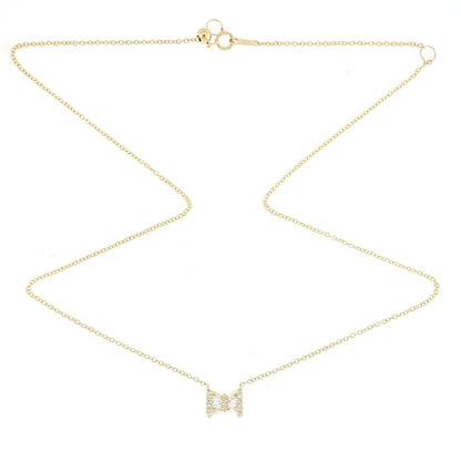 Mini Baguette Bow Necklace