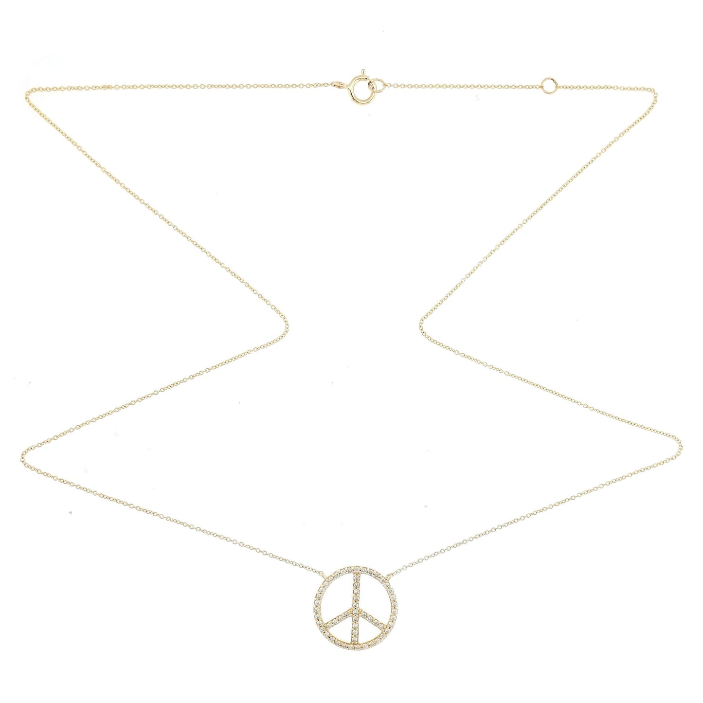 Mini Diamond Peace Necklace