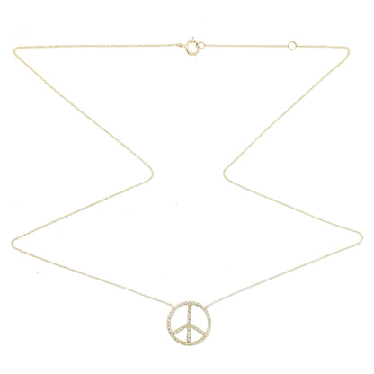 Mini Diamond Peace Necklace