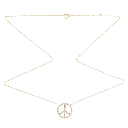 Mini Diamond Peace Necklace