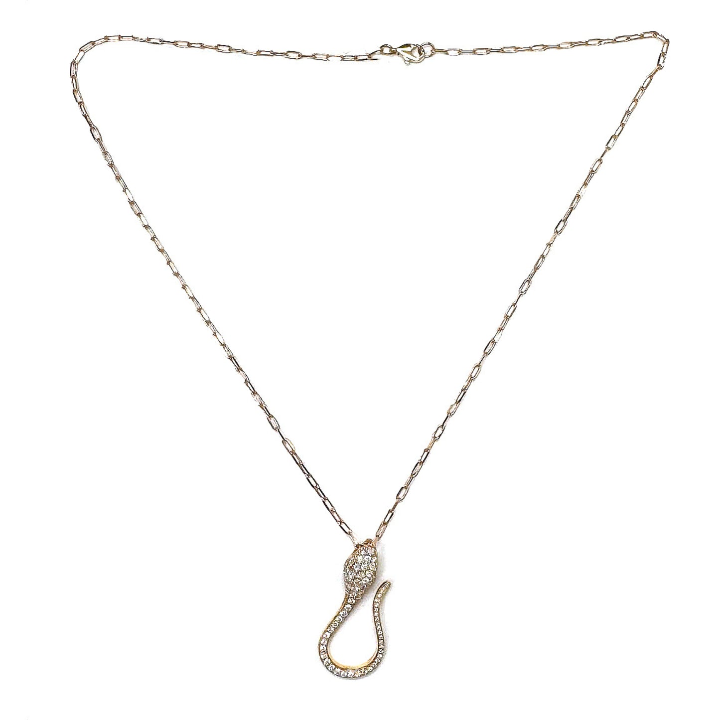 Diamond Pave Serpentine Pendant