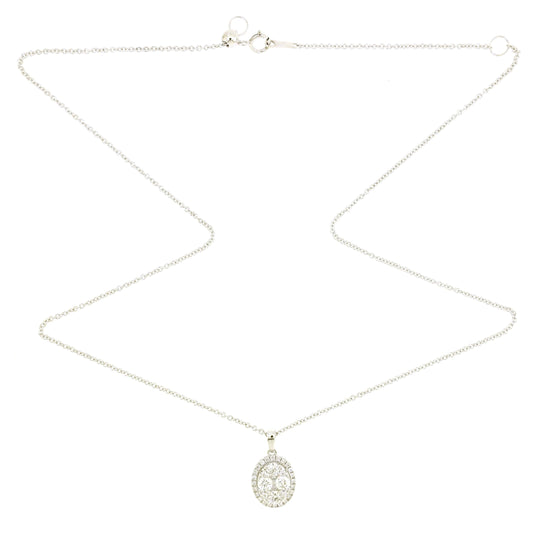 Oval Diamond Pendant