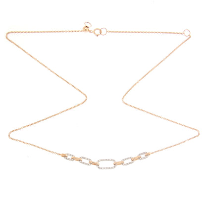 Wide Diamond Link Necklace