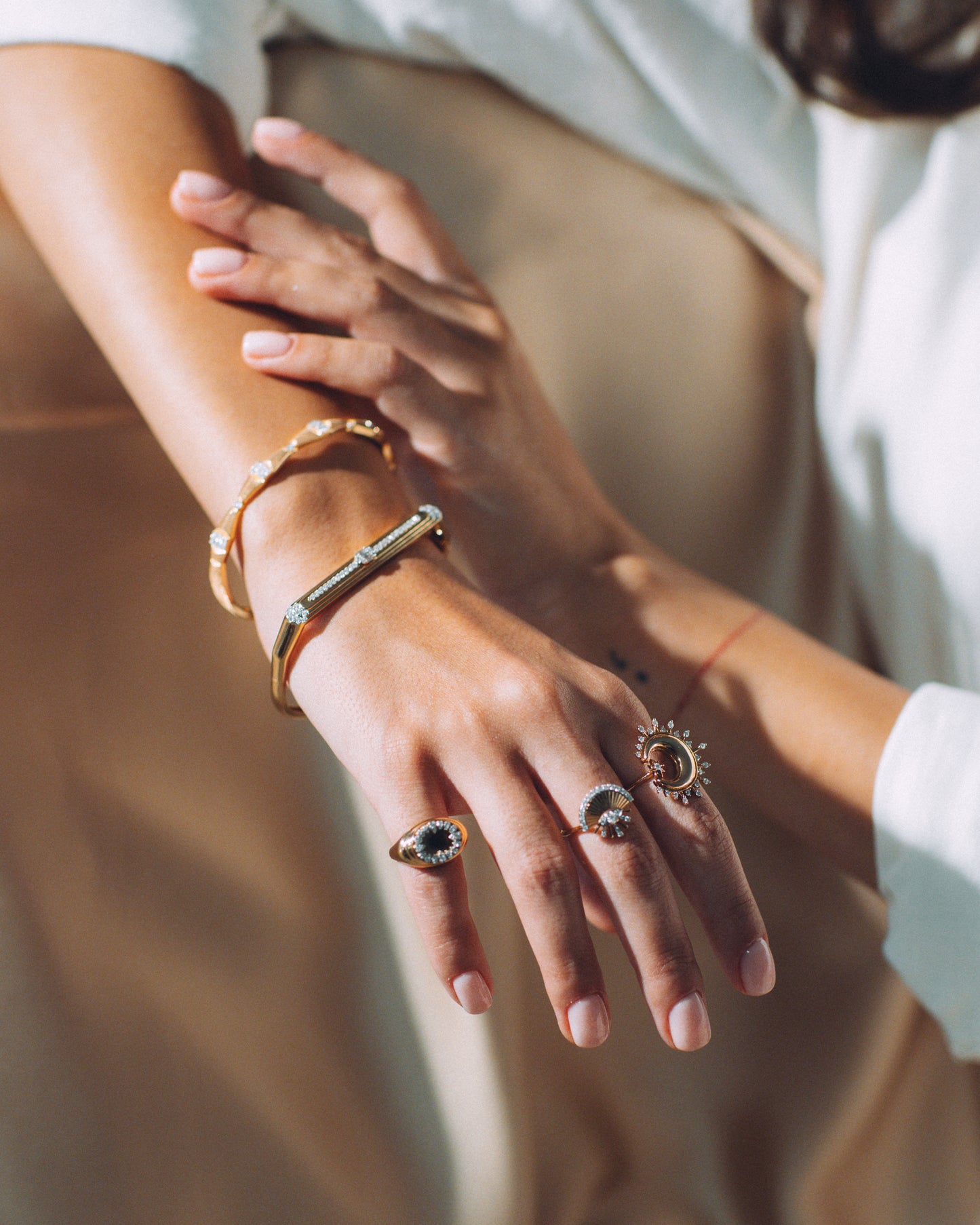 Atlas Gold & Diamond Bangle