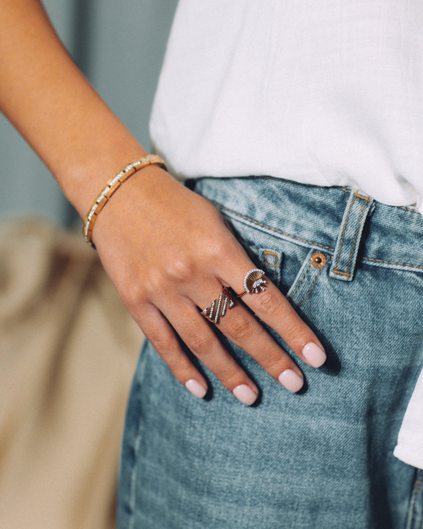 Diamond Barcode Ring