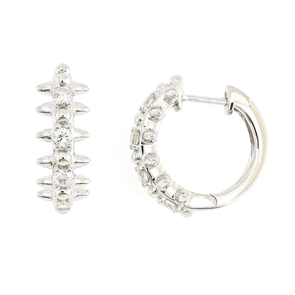 Spike Diamond Huggies