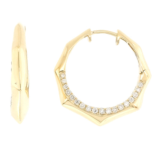 Diamond Bali Pointed Hoops