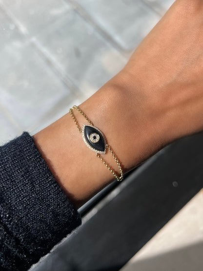 Black Evil Eye Diamond Bracelet