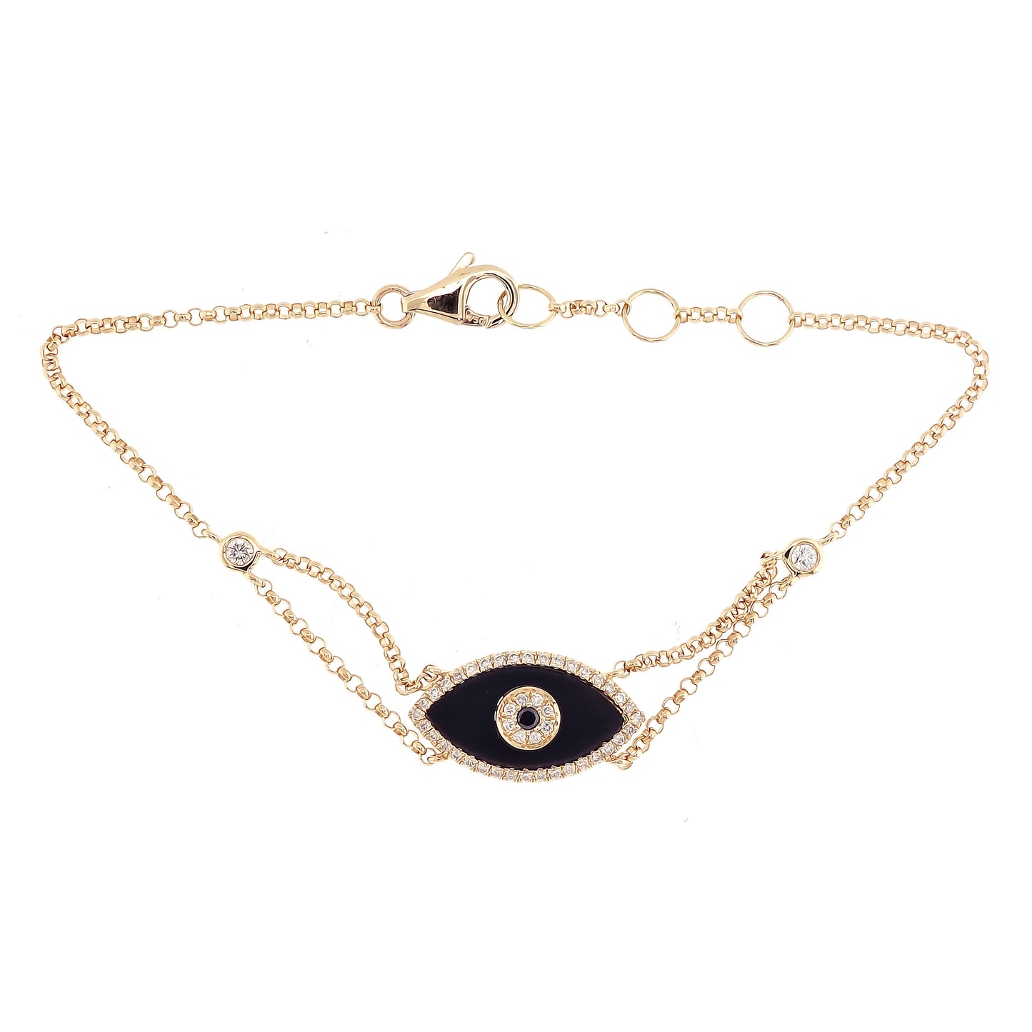 Black Evil Eye Diamond Bracelet