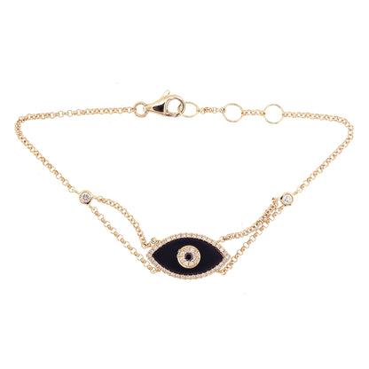 Black Evil Eye Diamond Bracelet