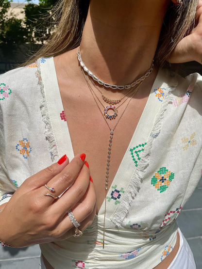Multicolor Sapphire & Diamond Luz Pendant