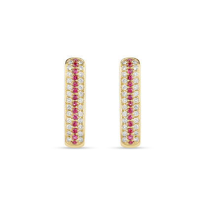 Gaya Chubby Ruby & Diamond Huggies