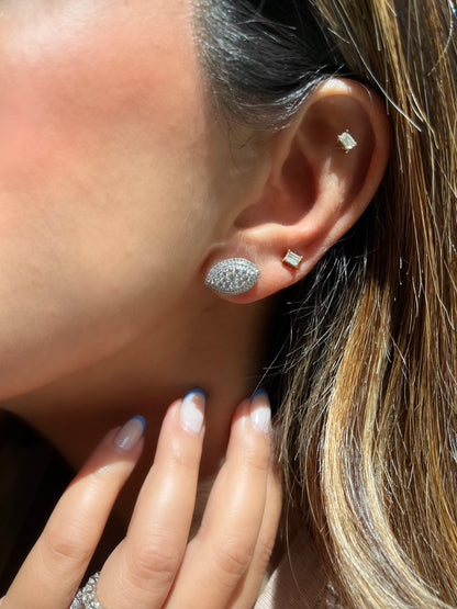 Marquise Diamond Cluster Earrings