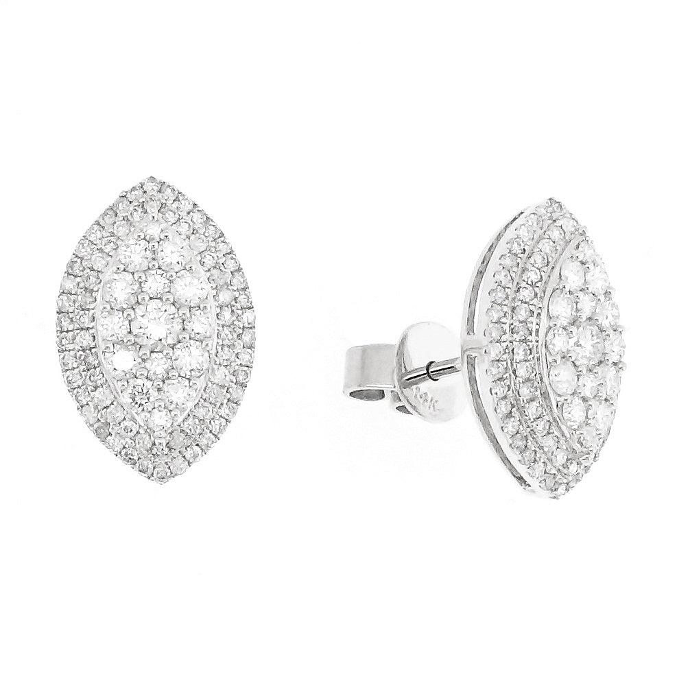 Marquise Diamond Cluster Earrings