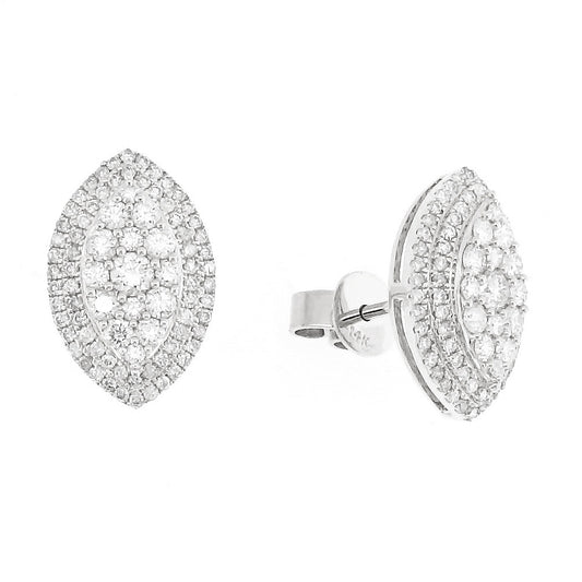 Marquise Diamond Cluster Earrings