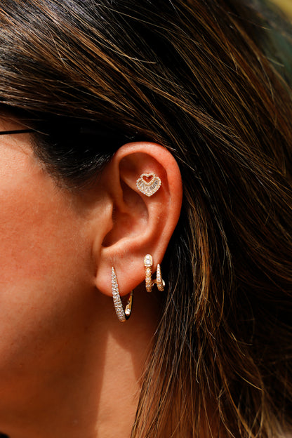 Pave Diamond V Earrings