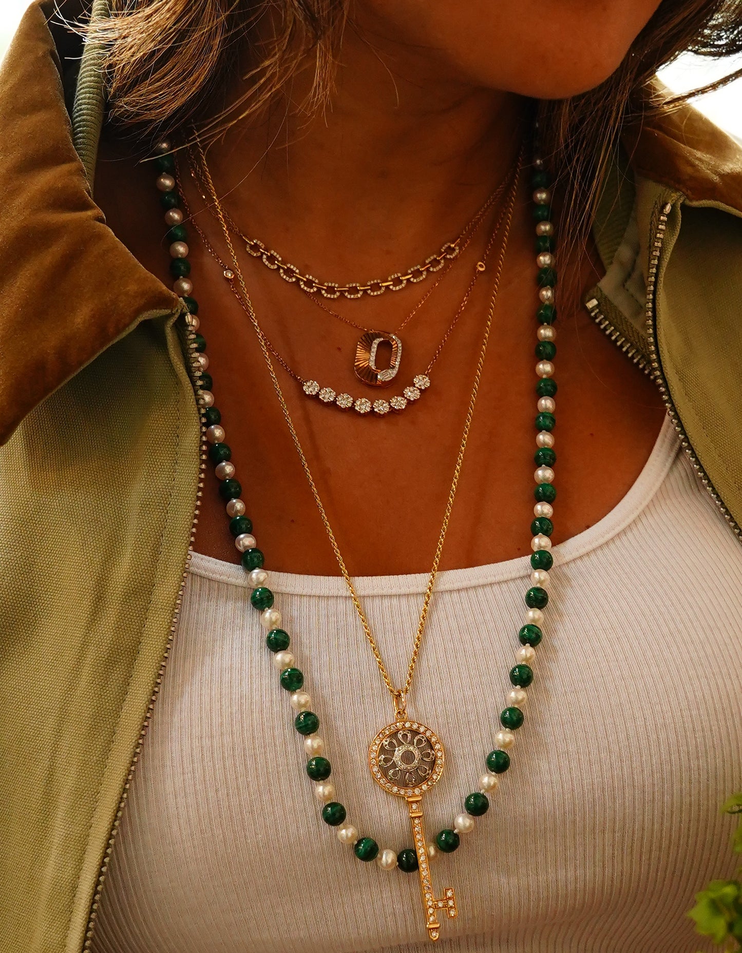 Cluster Diamond Necklace