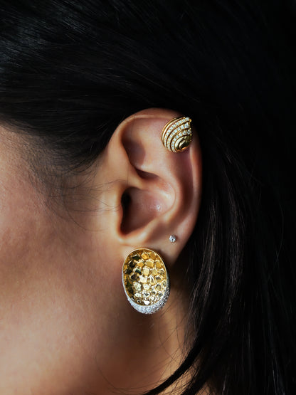 Button Diamond Studs