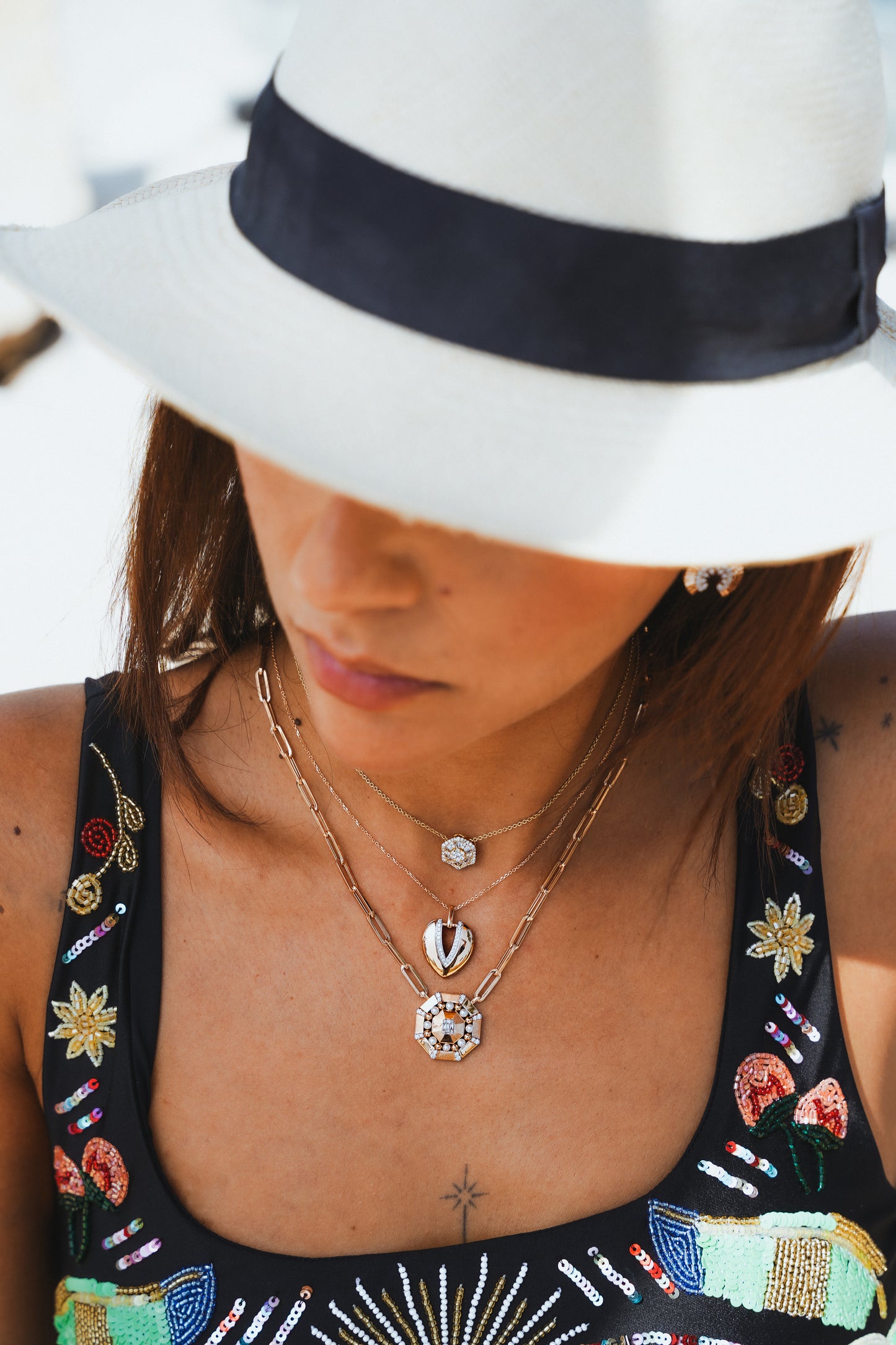 Selene Diamond & Pearl Pendant