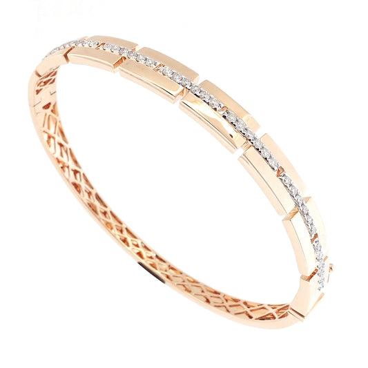 Gold Mosaic Diamond Bangle