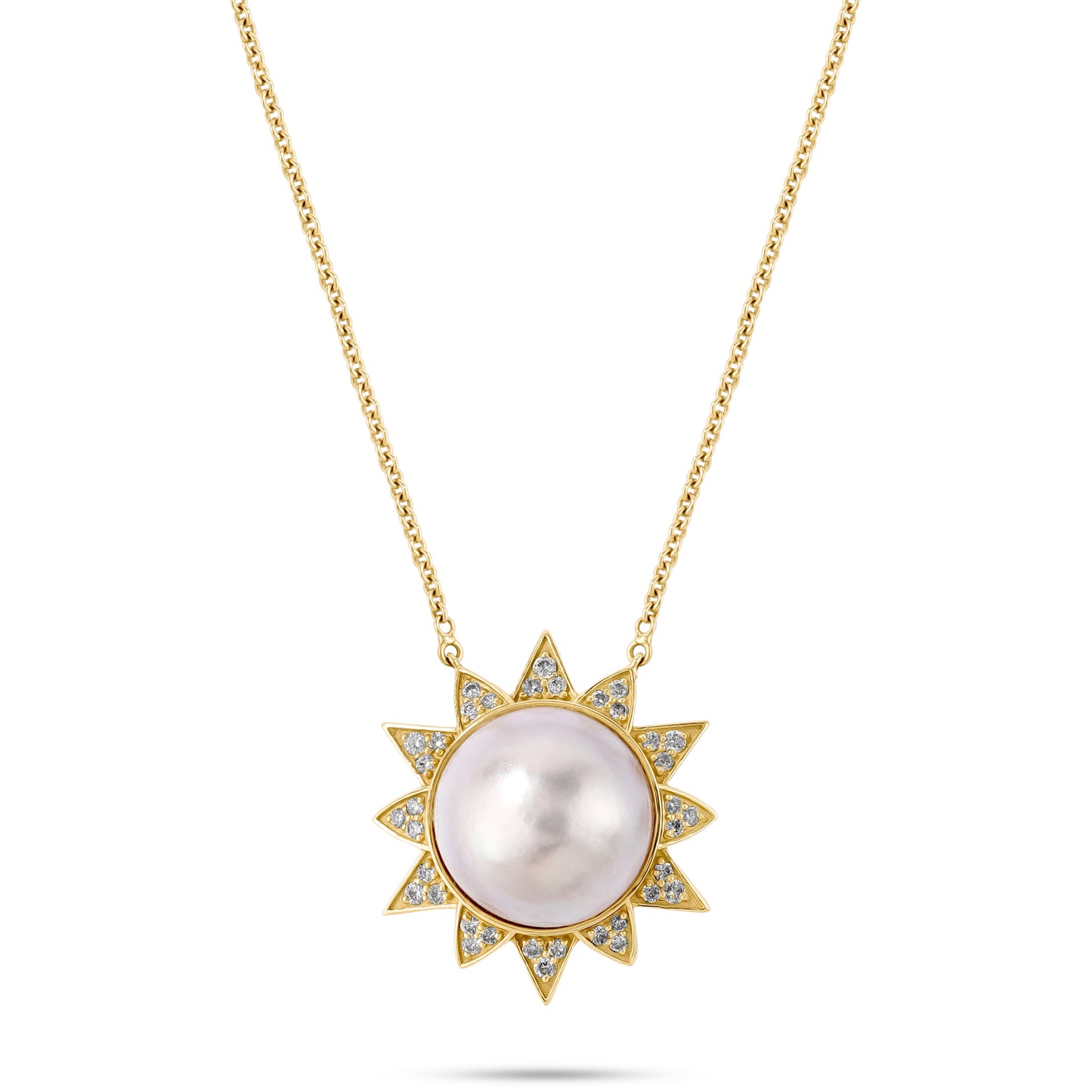 Soleil Pearl & Diamond Necklace