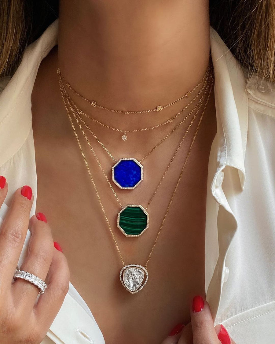 Earth Octagon & Diamond Necklace