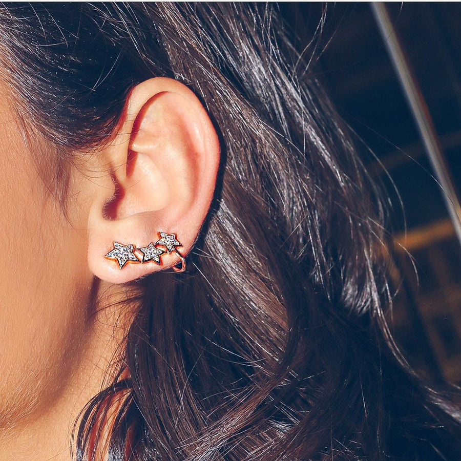 Star Diamond Ear Cuffs