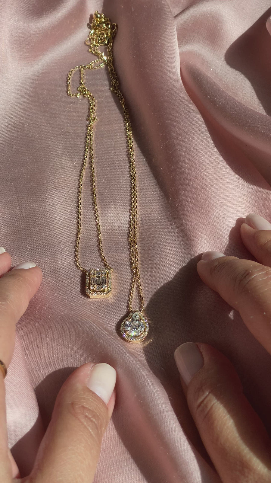 Illusion Diamond Solitaire Pendant