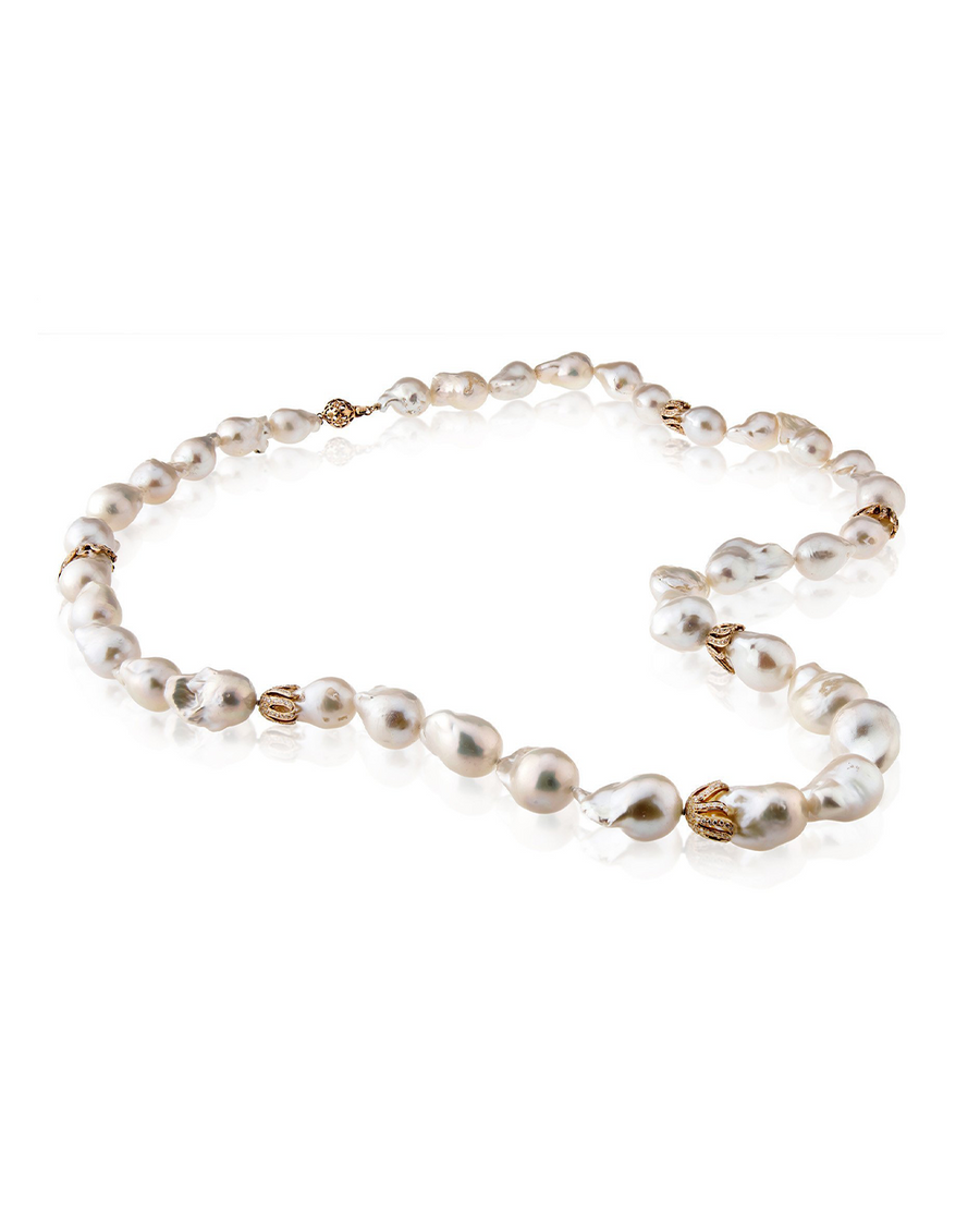 Baroque Diamond Claw Necklace