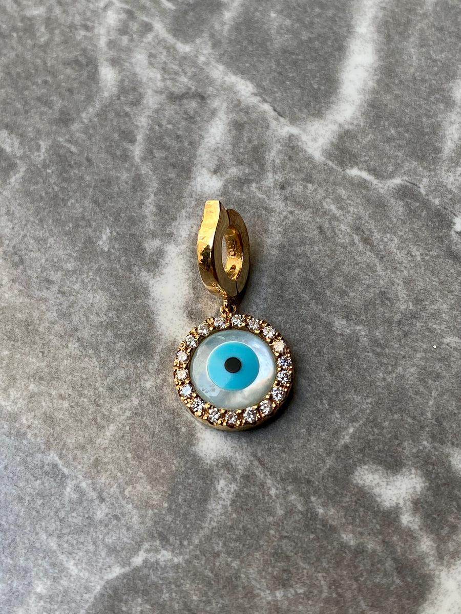 Evil Eye & Diamond Charm
