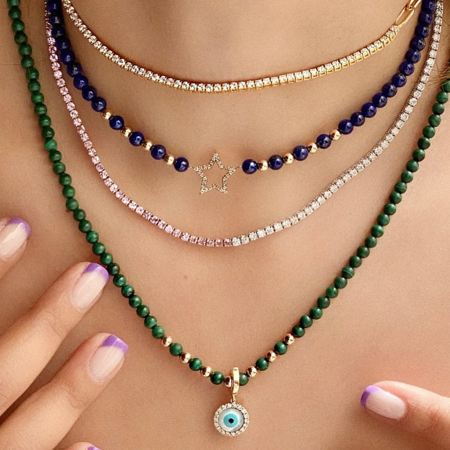 Evil Eye & Diamond Charm