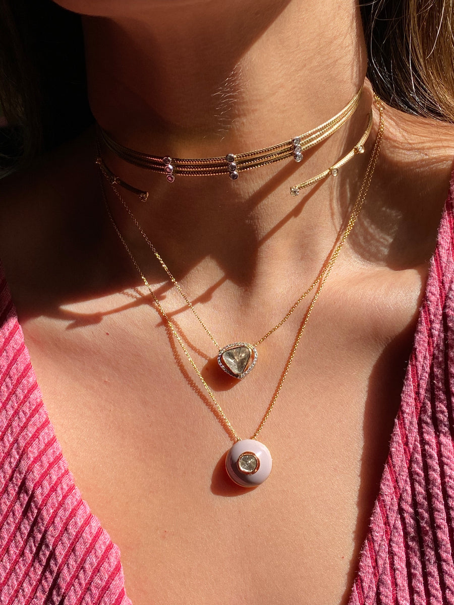 Gold & Diamond Rope Choker