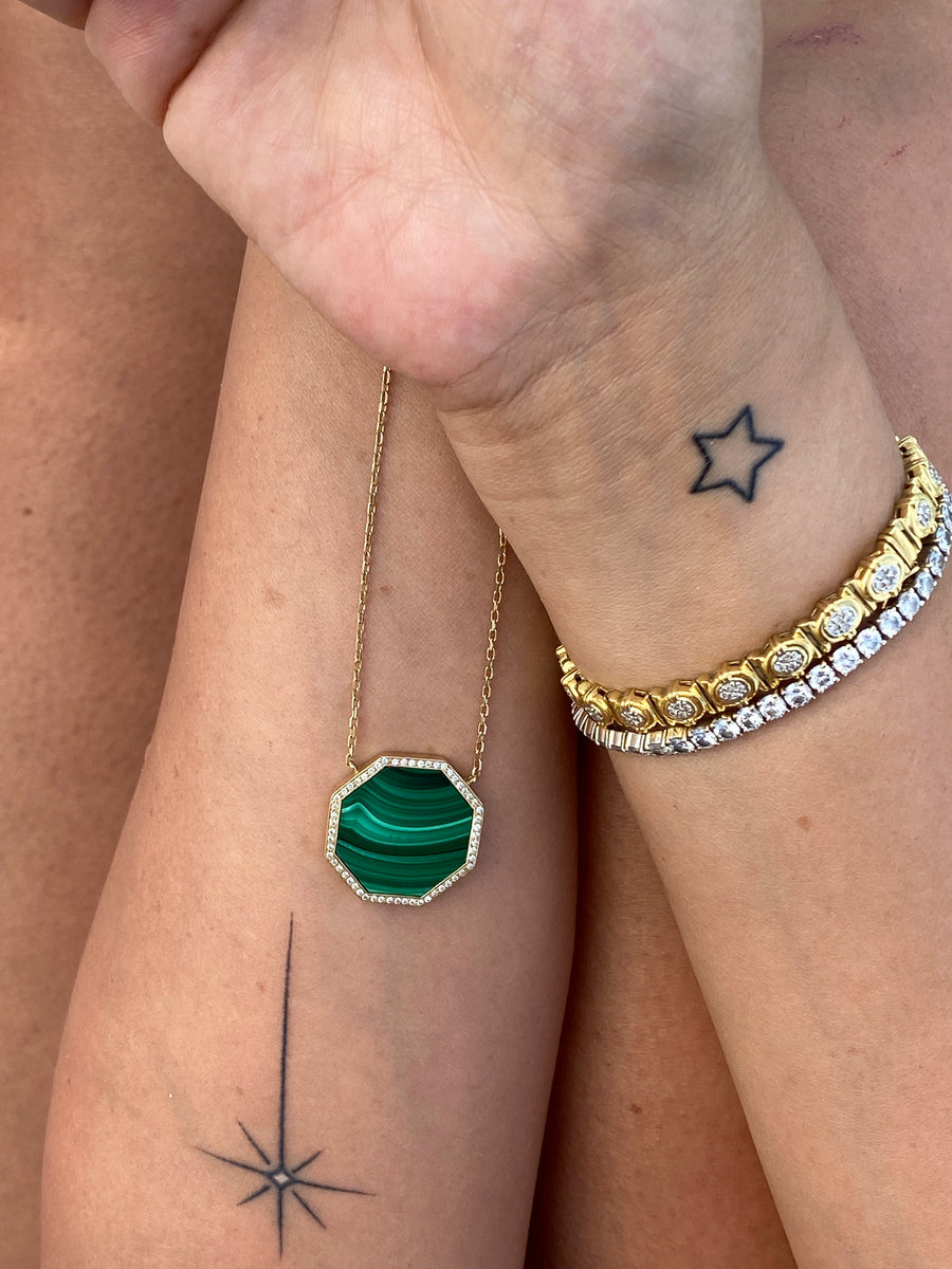 Earth Octagon & Diamond Necklace