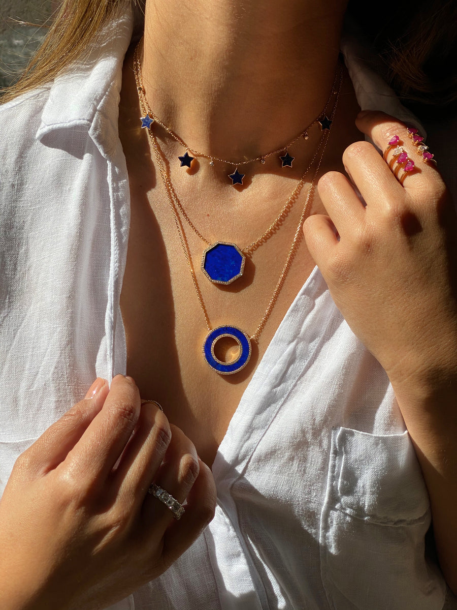 Earth Octagon & Diamond Necklace