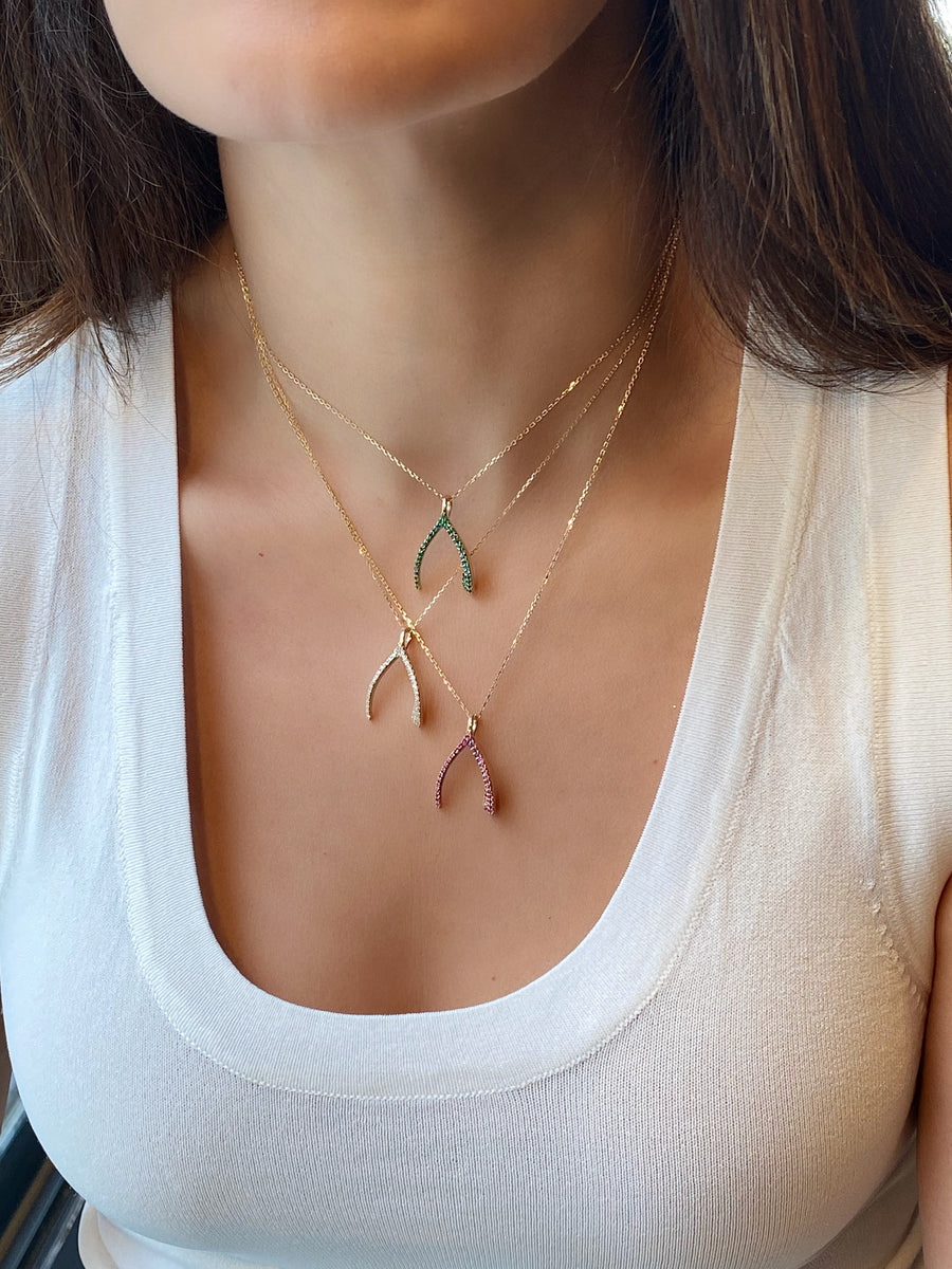 Lucky Wishbone Necklaces
