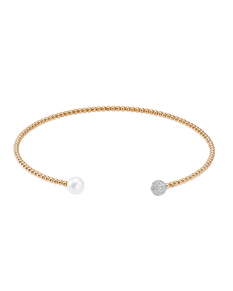 Pearl & Diamond Collar Beaded Choker